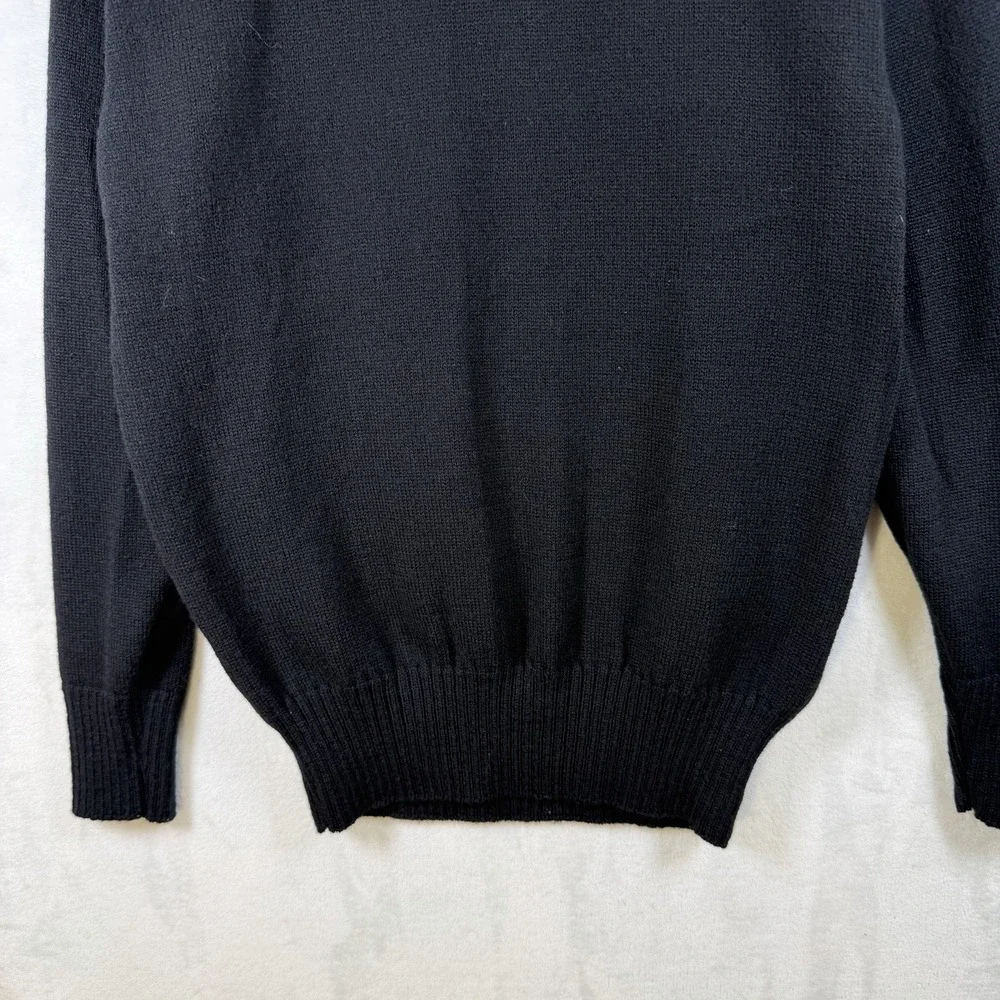 Vintage US Military Wool Mock Neck Sweater Mens Medium Navy Blue Gob Mechanic
